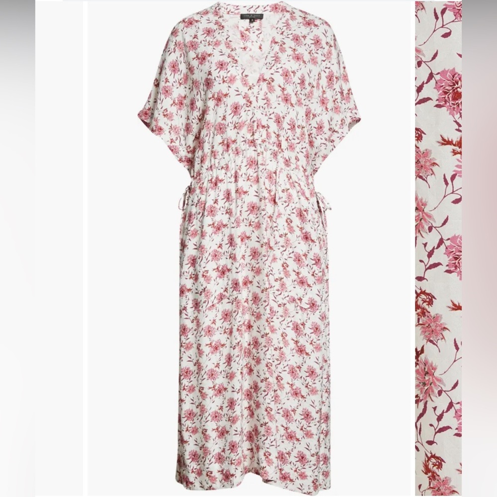 Rag & Bone Elysse Floral Print Short Sleeve Shift Dress - Picture 4 of 15